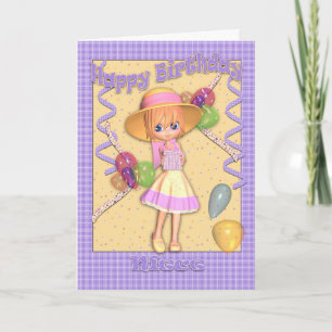 Tarjeta de cumpleaños de sobrina - Niña pequeña