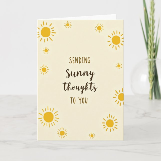 Tarjeta de cumpleaños de sol radiante (Anverso)