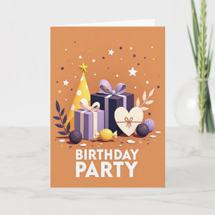 Tarjeta de cumpleaños de sombrero amarillo