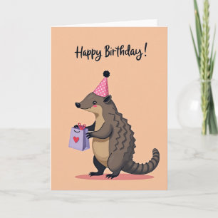 Tarjeta de cumpleaños de sombrero de lunares