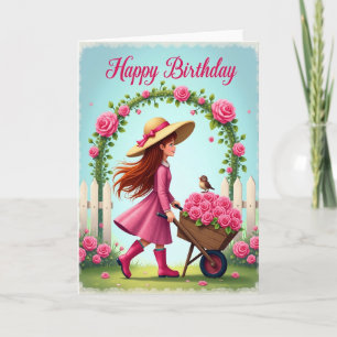 Tarjeta de cumpleaños de sombrero encantador