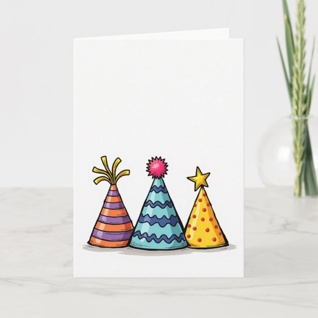 Tarjeta de cumpleaños de sombrero manchado (Anverso)