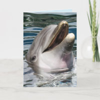TARJETA DE CUMPLEAÑOS DE SONIDO DE DOLPHIN FOTOGRA