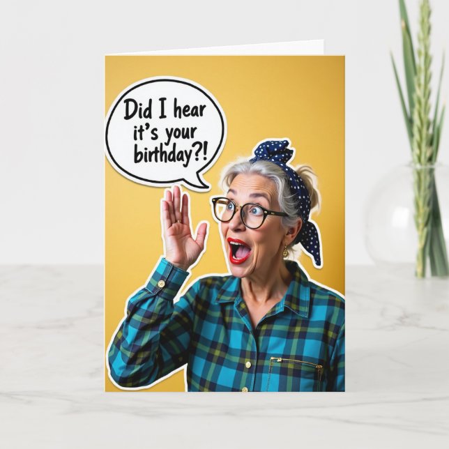 Tarjeta de cumpleaños de sorpresa para dama (Anverso)