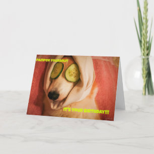 tarjeta de cumpleaños de Spa Corgi