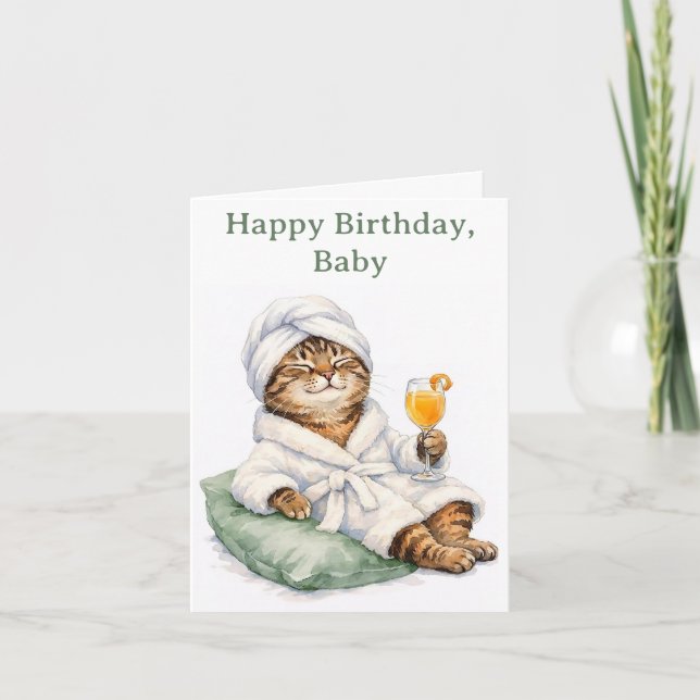 Tarjeta de cumpleaños de Spa Kitty (Anverso)