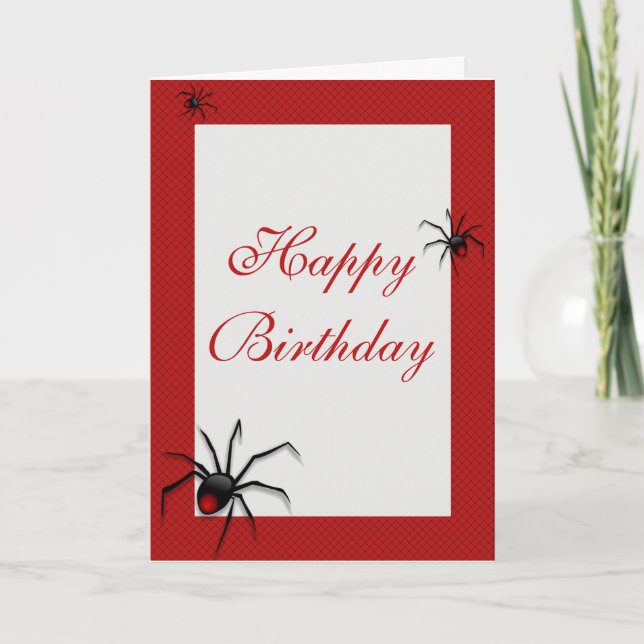 Tarjeta de cumpleaños de Spider Redback (Anverso)
