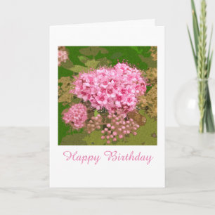Tarjeta de cumpleaños de Spirea japonesa