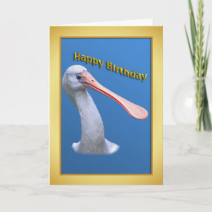 Tarjeta de cumpleaños de Spoonbill humorística