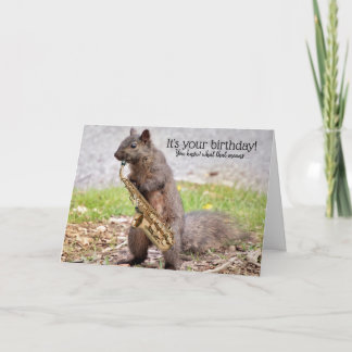 Tarjeta de cumpleaños de Squirrels Night Out