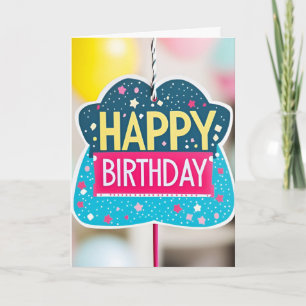 Tarjeta de cumpleaños de Star & Dots Happy Birthda