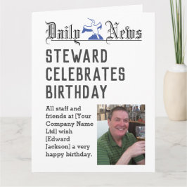 Tarjeta de cumpleaños de Steward para personalizar