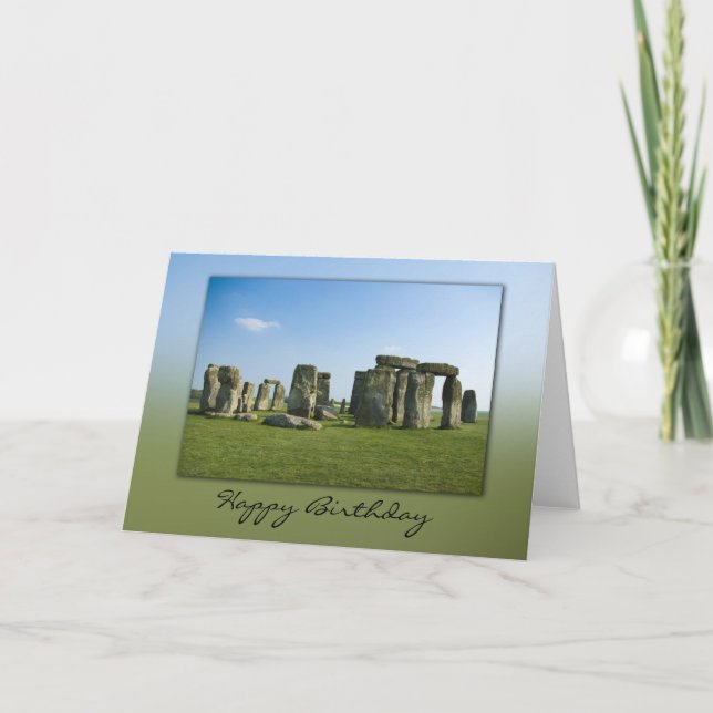 Tarjeta de cumpleaños de Stonehenge (Anverso)