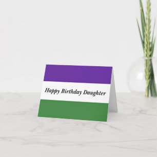 Tarjeta de cumpleaños de Suffragette para su hija