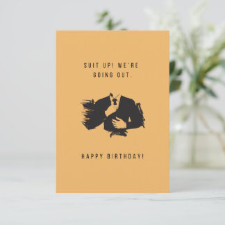 Tarjeta de cumpleaños de Suit Up