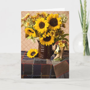 Tarjeta de cumpleaños de Sunflower 4038