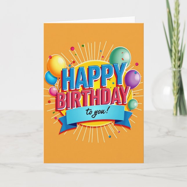 Tarjeta de cumpleaños de Sunny Ray (Anverso)