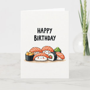 Tarjeta de cumpleaños de Sushi Sweet