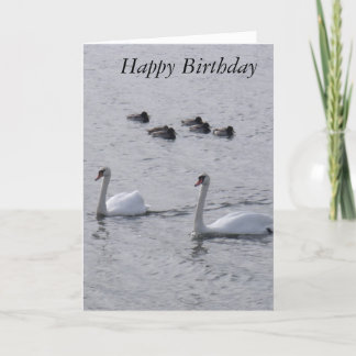 Tarjeta de cumpleaños de Swans