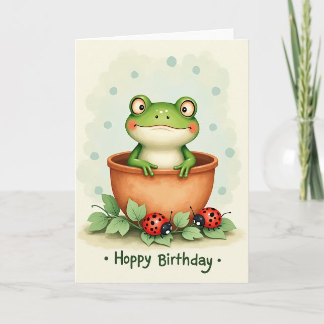 Tarjeta de cumpleaños de Sweet Frog (Anverso)