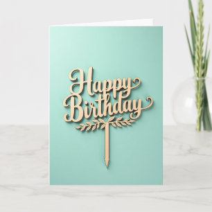 Tarjeta de cumpleaños de Sweet Wood
