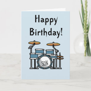 Tarjeta de cumpleaños de tambor