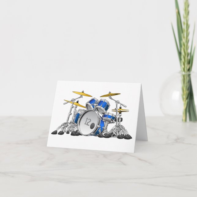 Tarjeta de cumpleaños de tambores - 12 (Anverso)