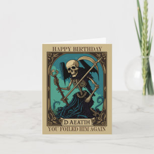 Tarjeta de cumpleaños de Tarot de la Muerte