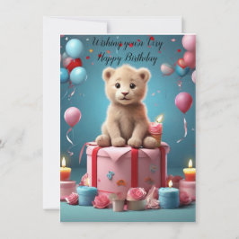 Tarjeta de cumpleaños de Teddy