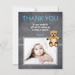 Tarjeta de cumpleaños de Teddy gracias Foto para n