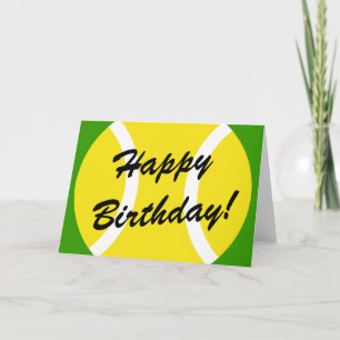Tarjeta de cumpleaños de tenis