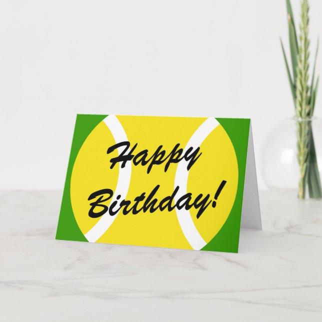 Tarjeta de cumpleaños de tenis (Anverso)