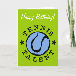 Tarjeta de cumpleaños de tenis para niños