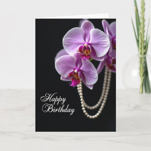 Tarjeta de cumpleaños de terciopelo púrpura