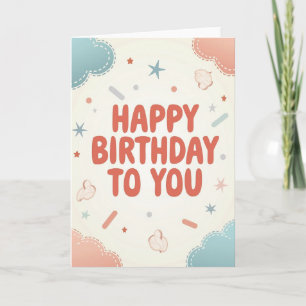 Tarjeta de cumpleaños de terracota