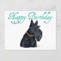 Tarjeta de cumpleaños de Terrier del escocés