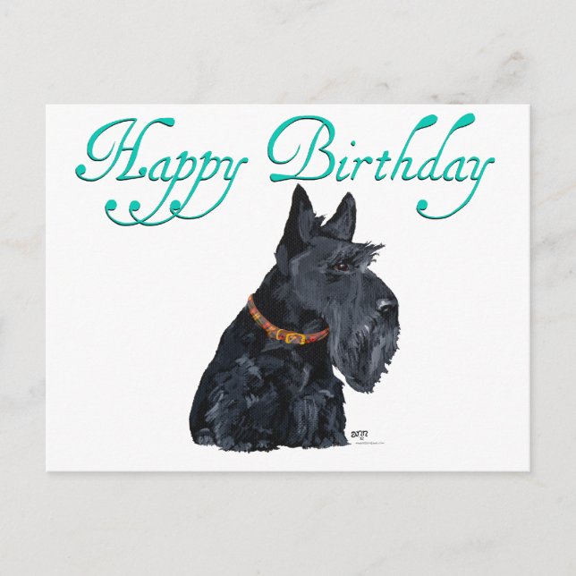 Tarjeta de cumpleaños de Terrier del escocés (Anverso)