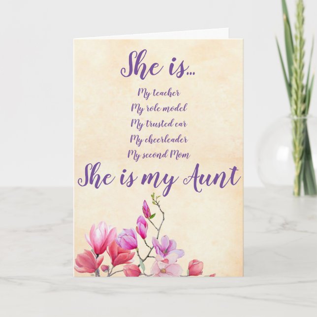 Tarjeta de cumpleaños de tía Flowers (Anverso)