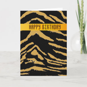 Tarjeta de cumpleaños de tigre salvaje