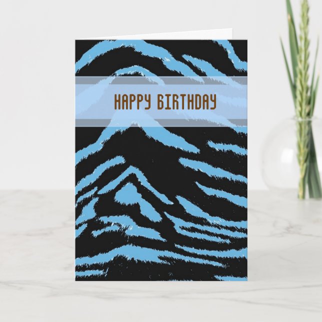 Tarjeta de cumpleaños de tigre salvaje (Anverso)