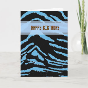 Tarjeta de cumpleaños de tigre salvaje
