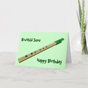 Tarjeta de cumpleaños de Tin Whistle irlandesa