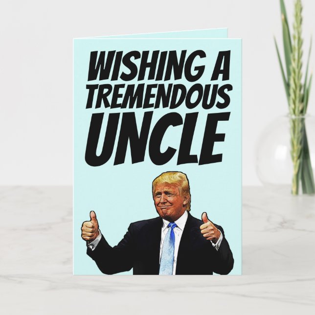 TARJETA DE CUMPLEAÑOS DE TÍO, TARJETAS DE TRUMP DE (Anverso)
