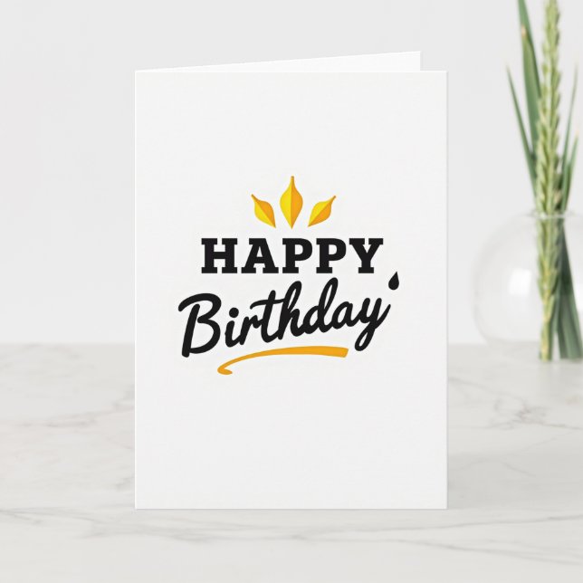 Tarjeta de cumpleaños de tipo dorado (Anverso)