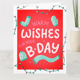 Tarjeta de cumpleaños de tipografía moderna person