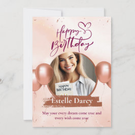 Tarjeta de cumpleaños de tipografía personalizada