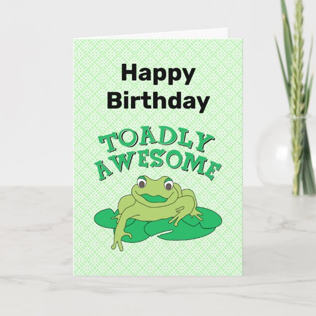 Tarjeta de cumpleaños de TOADly Awesome (Anverso)