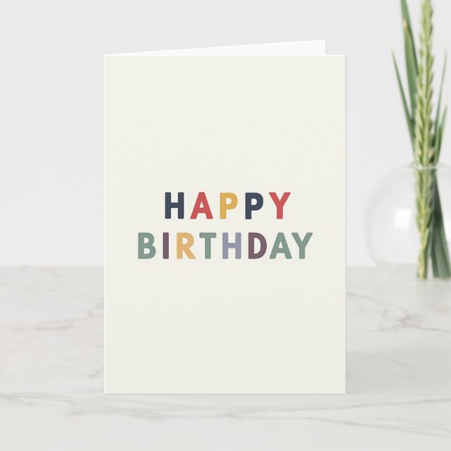 Tarjeta de cumpleaños de tono apagado (Anverso)