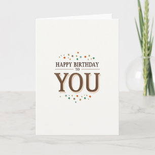 Tarjeta de cumpleaños de tono cálido