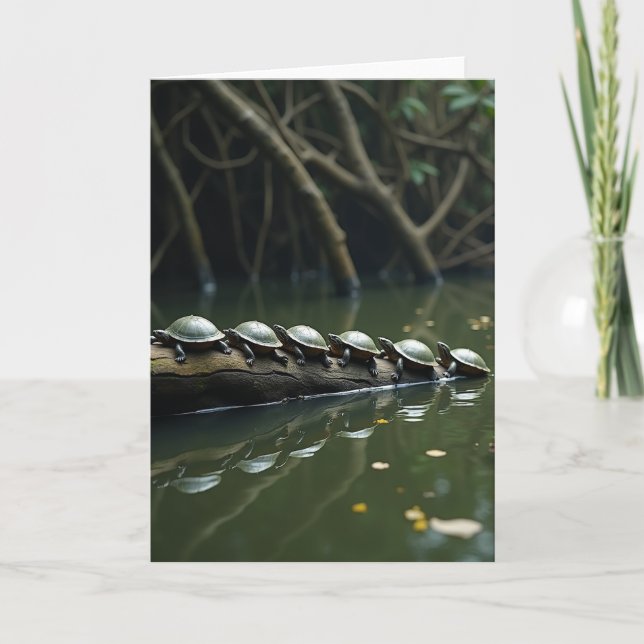 Tarjeta de cumpleaños de tortuga pacífica (Anverso)